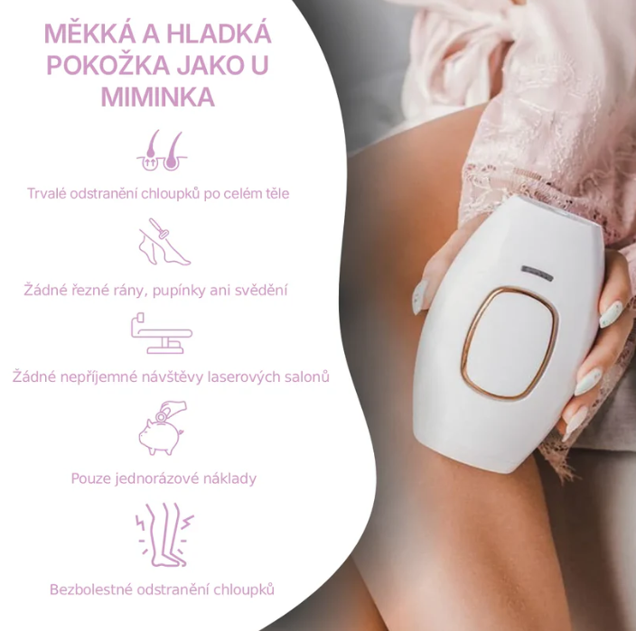 LUNERIA: IPL Laserový Odstraňovač Chloupků
